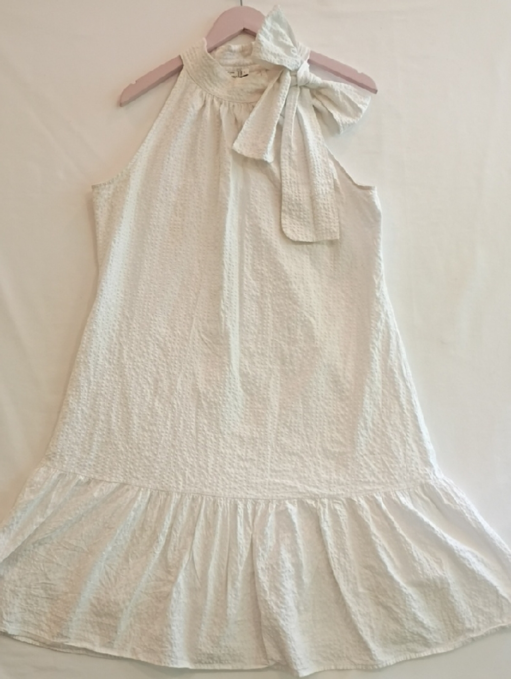 Vineyard Vines 144th Kentucky Derby Shoulder Tie Neck Ruffled Dress Midi Length